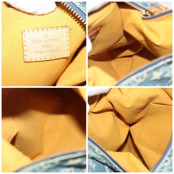 LOUIS VUITTON Monogram Denim Buggy GM Shoulder Bag Blue - Picture 15 of 16